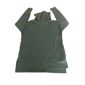 Old Navy Active Go-Dry Funnel Neck Sweatshirt Large Green Pockets L (1133)